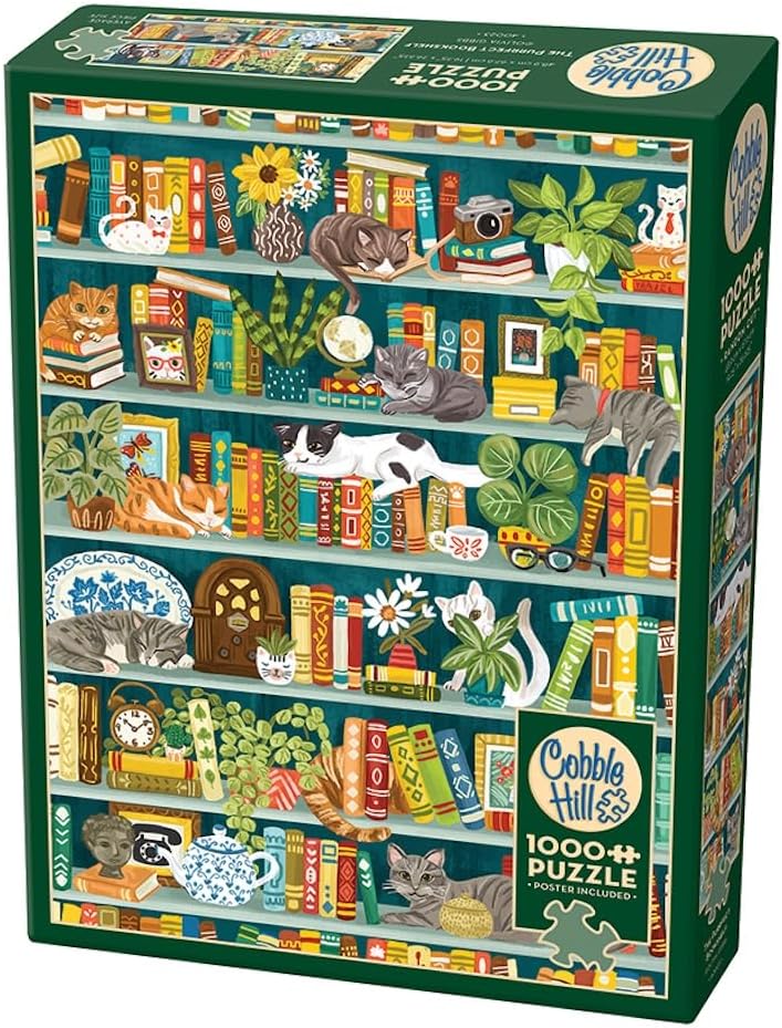 The Purrfect Bookshelf - 1000 Piece Jigsaw Puzzle (Cobble Hill)
