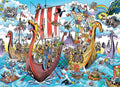 DoodleTown: Viking Voyage by Dave Whamond - 1000 Piece Jigsaw Puzzle (Cobble Hill)