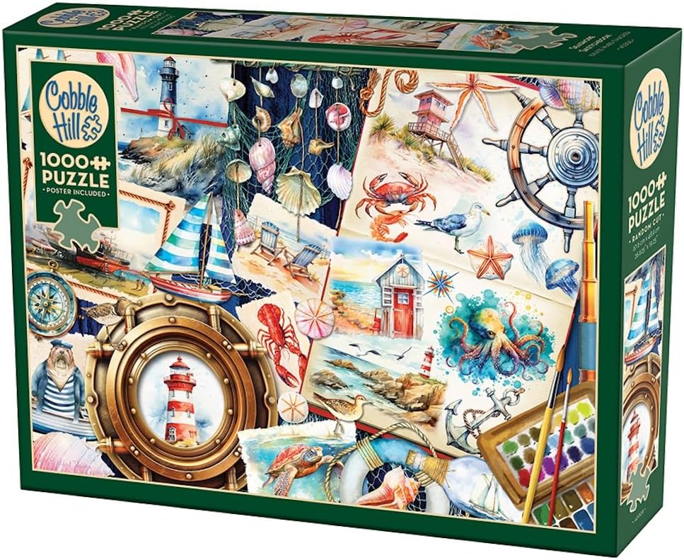 Seashore Sketchbook - 1000 Piece Jigsaw Puzzle (Cobble Hill)