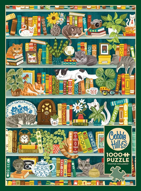 The Purrfect Bookshelf - 1000 Piece Jigsaw Puzzle (Cobble Hill)