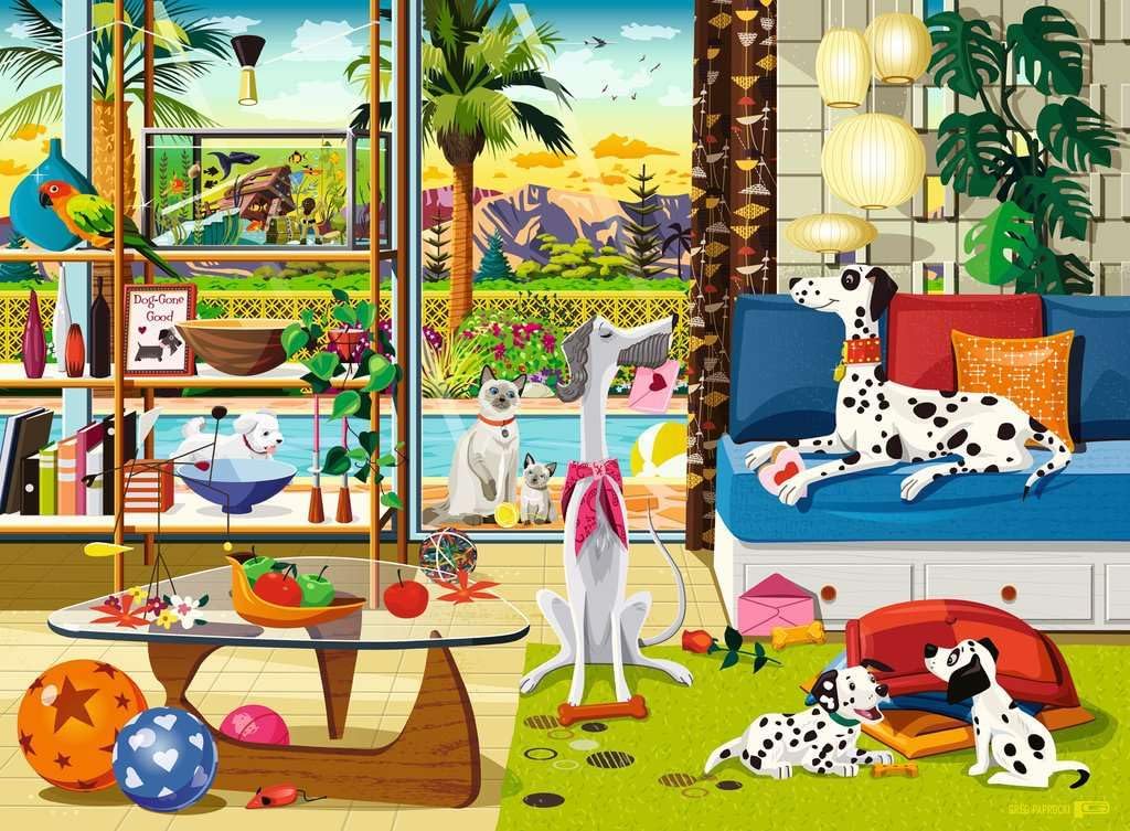 Pets of Palm Springs – 500 Piece Jigsaw Puzzle (Ravensburger)