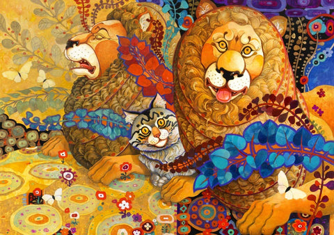 Artwork: Leonine Tapestry by David Galchutt - 1000 Piece Jigsaw Puzzle (Bluebird)