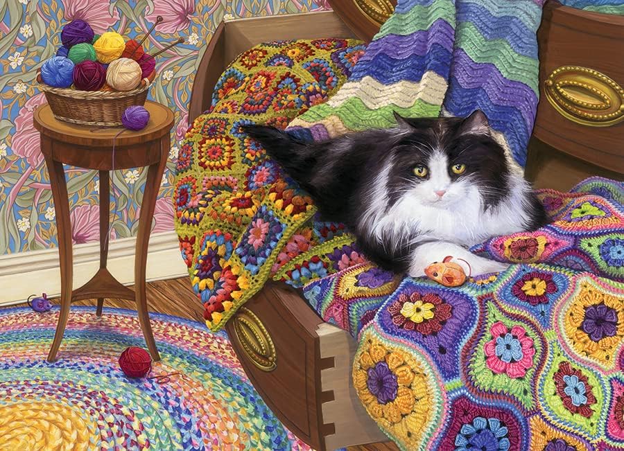Comfy Cat - 1000 Piece Jigsaw Puzzle (Cobble Hill)