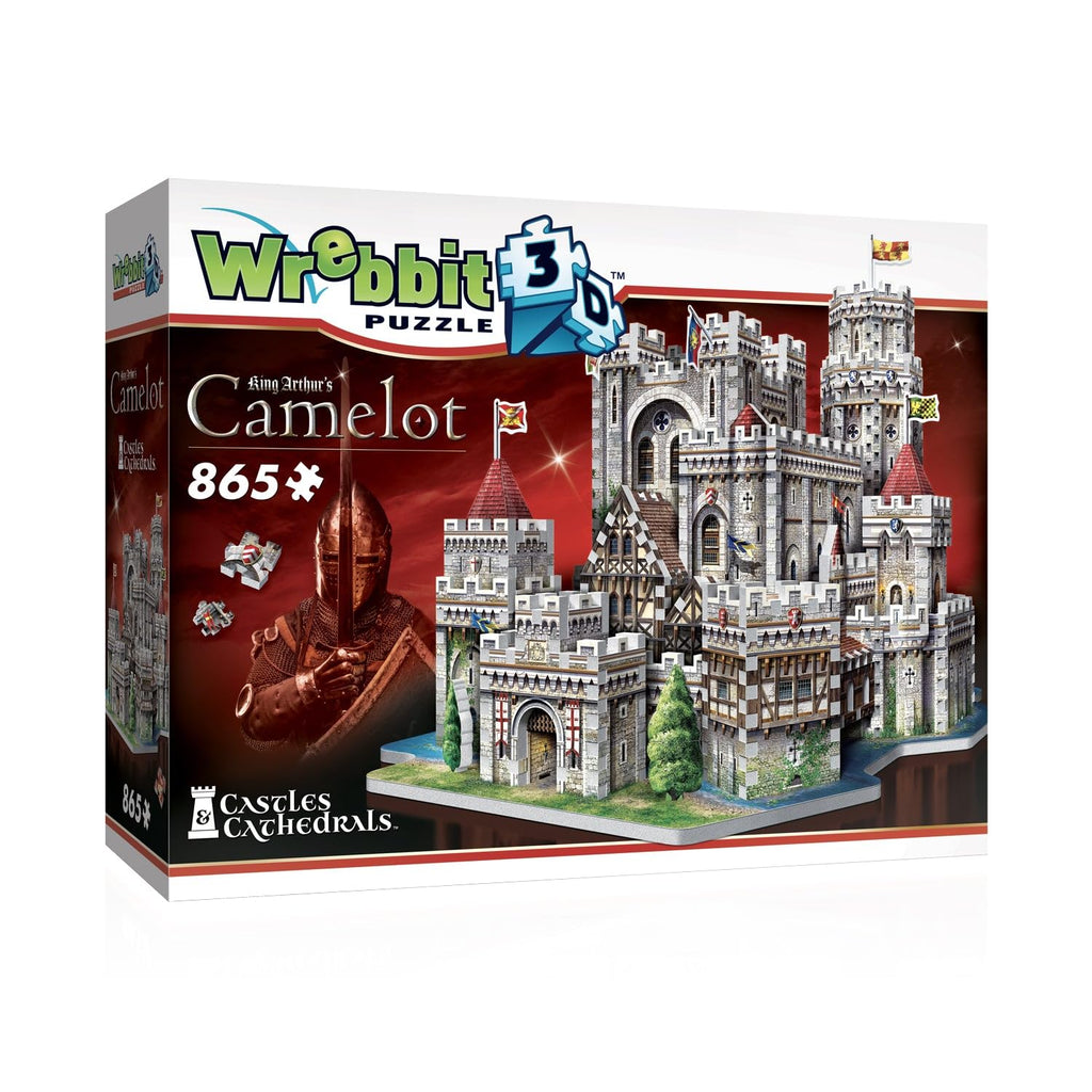 Box, turned right: King Arthur's Camelot 3D Jigsaw Puzzle - 865 Piece (Wrebbit 3D)