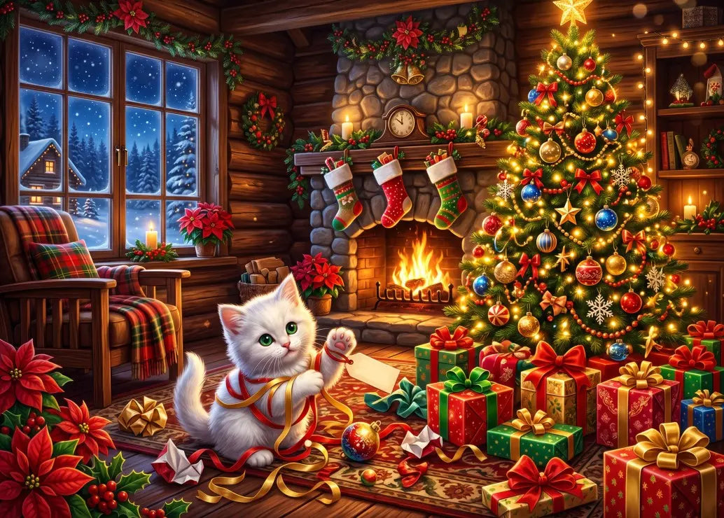 A Sweet Christmas - 300 Piece Jigsaw Puzzle (Bluebird) - Completed Puzzle
