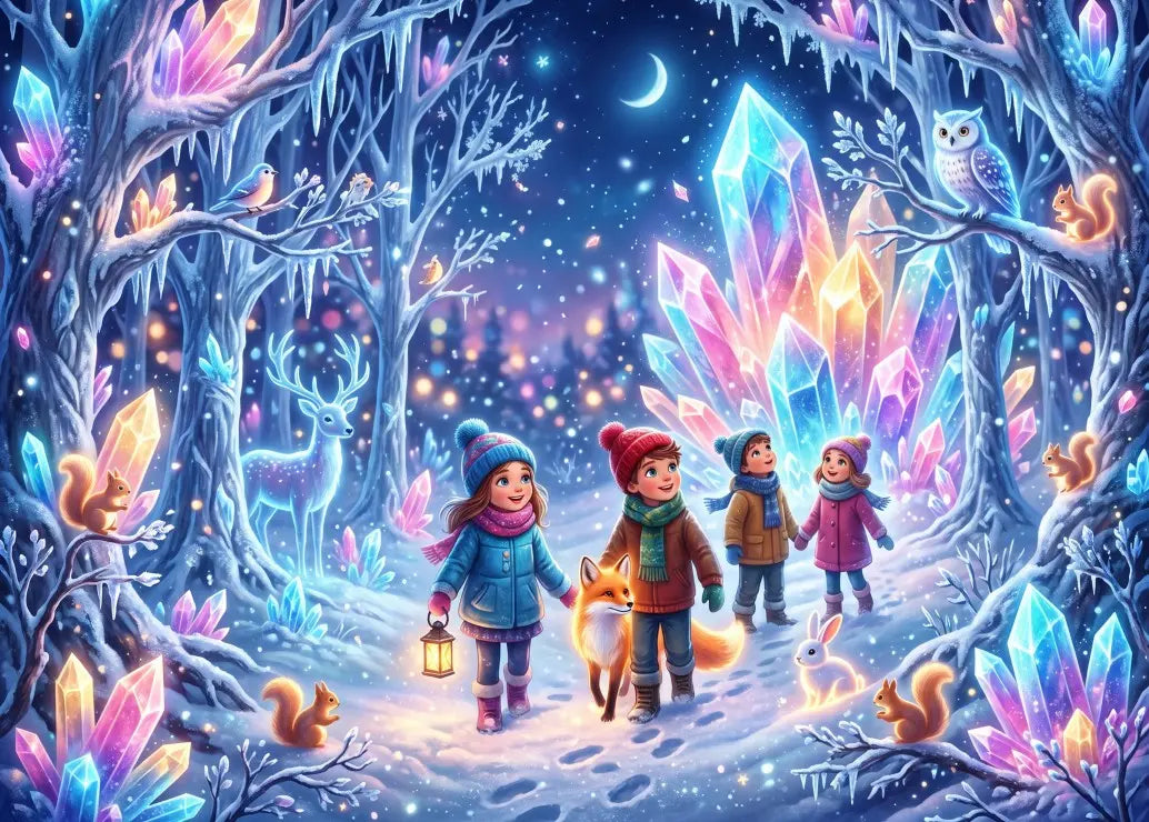 Artwork: Enchanted Night in the Woods - 204 Piece Jigsaw Puzzle (Bluebird)