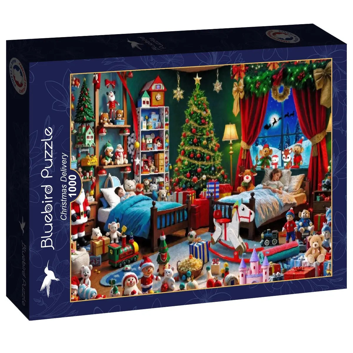Box, turned left: Christmas Delivery - 1000 Piece Jigsaw Puzzle (Bluebird)