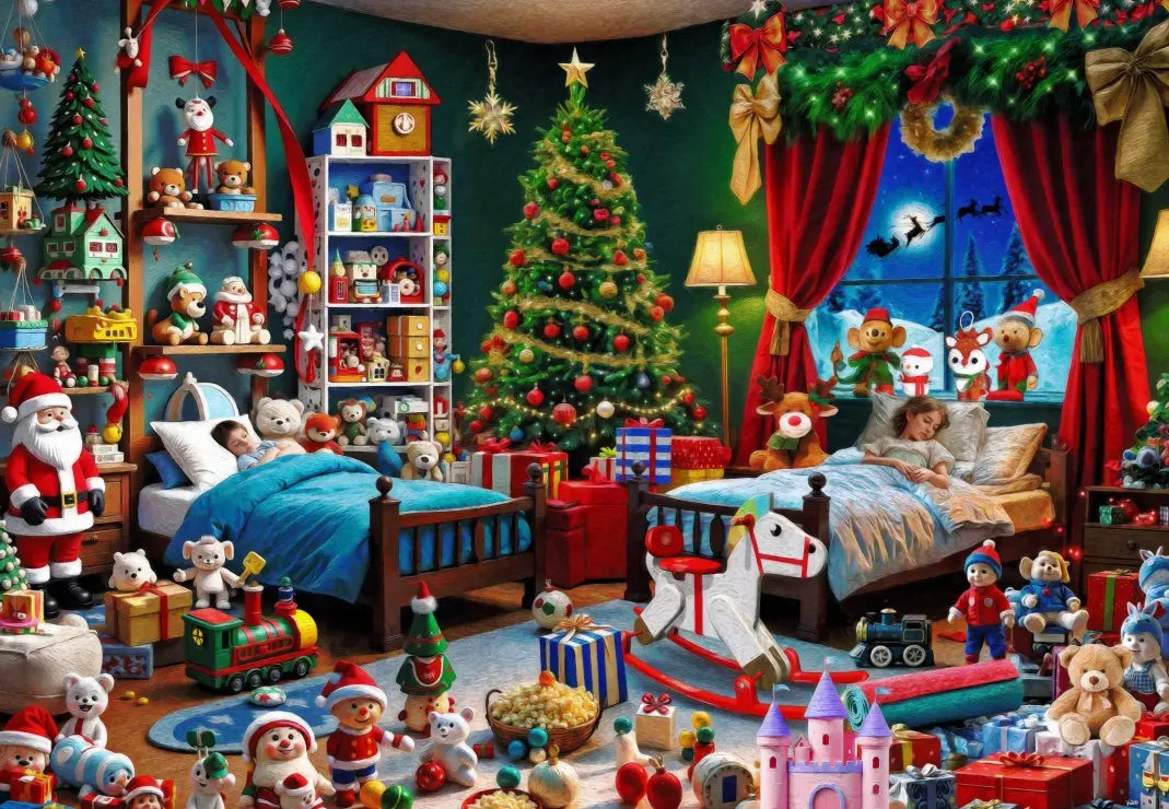 Christmas Delivery - 1000 Piece Jigsaw Puzzle (Bluebird) - Completed Puzzle