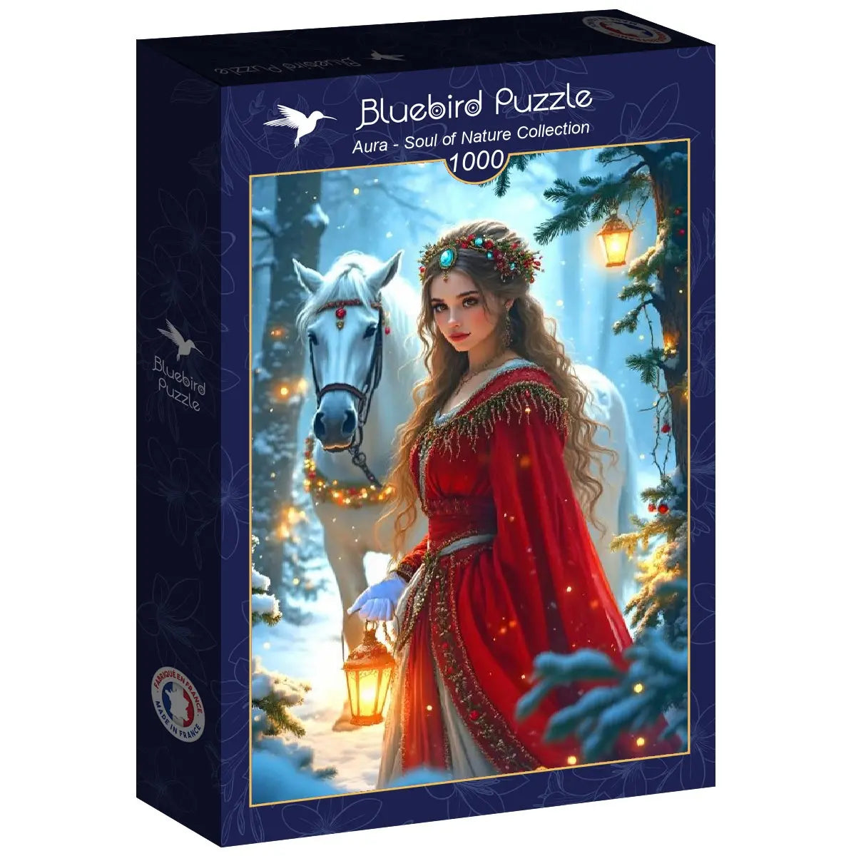 Box, turned right: Aura - Soul of Nature Collection - 1000 Piece Jigsaw Puzzle (Bluebird)