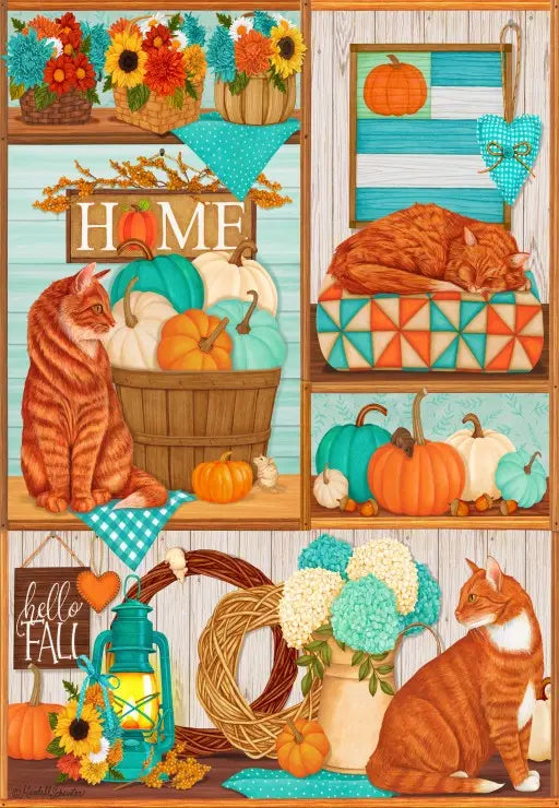 Pumpkin Patchwork - 1000 Piece Jigsaw Puzzle (Bluebird) - Completed Puzzle