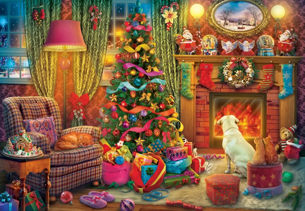 A Warm Christmas Atmosphere - 1000 Piece Jigsaw Puzzle (Bluebird) - Completed Puzzle