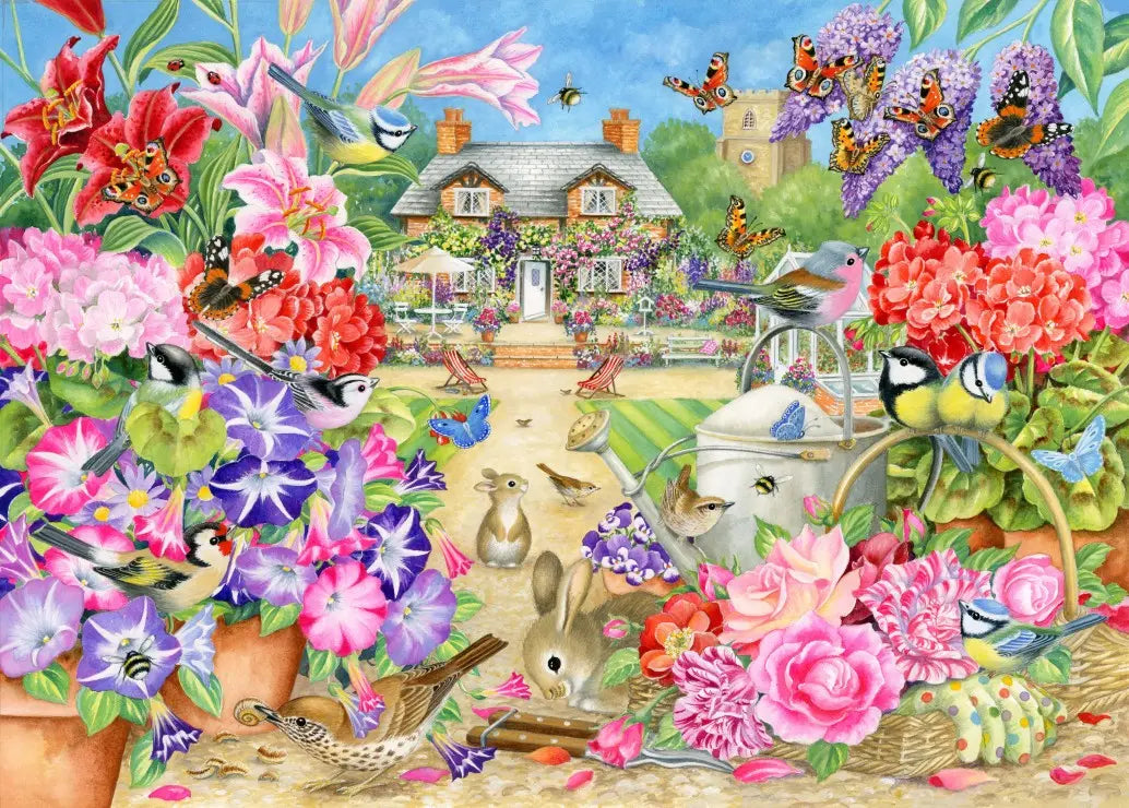 Summer Garden - 300 Piece Jigsaw Puzzle (Bluebird) - Completed Puzzle