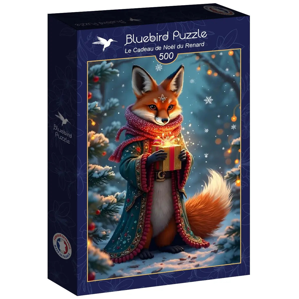Box, turned right: The Fox's Christmas Gift - 300 Piece Jigsaw Puzzle (Bluebird)