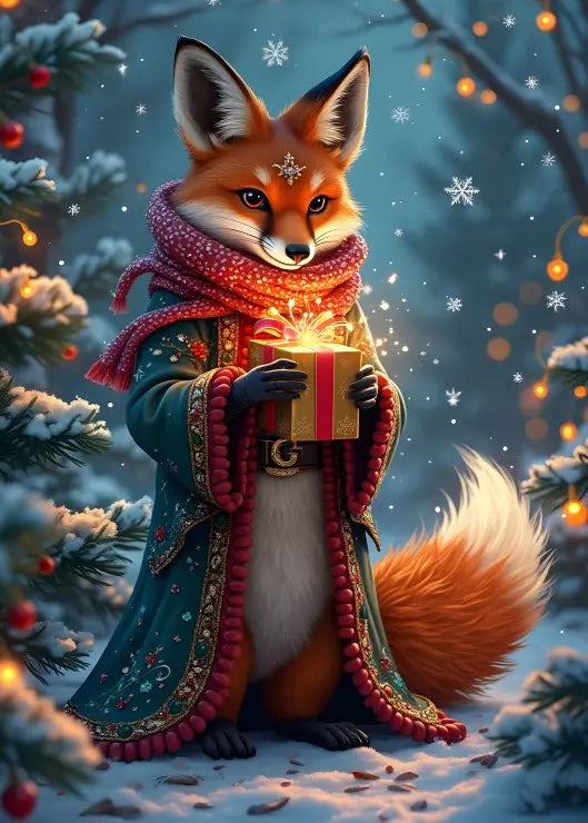 The Fox's Christmas Gift - 300 Piece Jigsaw Puzzle (Bluebird) - Completed Puzzle