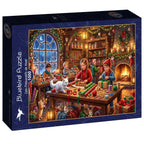 Box, turned right: Christmas Preparations - 1000 Piece Jigsaw Puzzle (Bluebird)