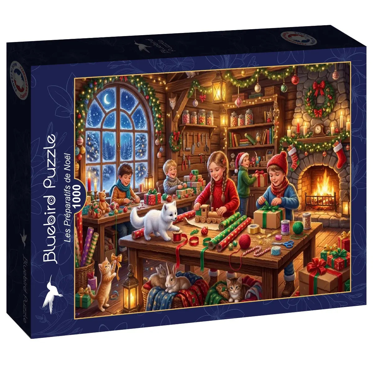 Box, turned right: Christmas Preparations - 1000 Piece Jigsaw Puzzle (Bluebird)