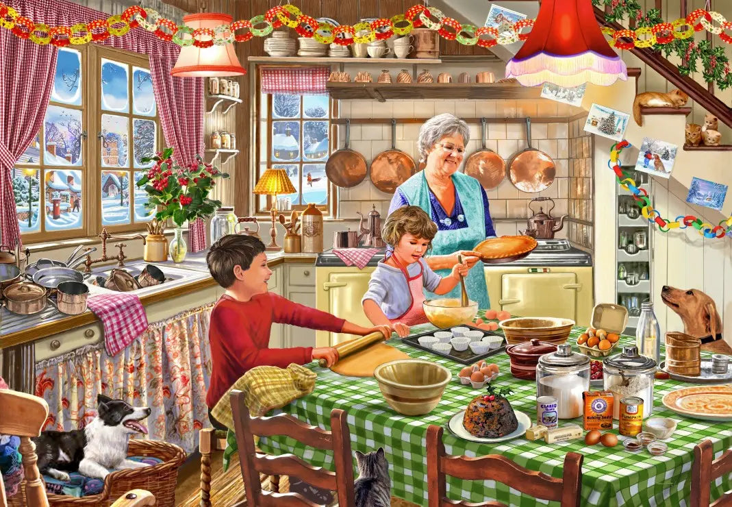 Grandma's Christmas Pastries - 1000 Piece Jigsaw Puzzle (Bluebird) - Completed Puzzle