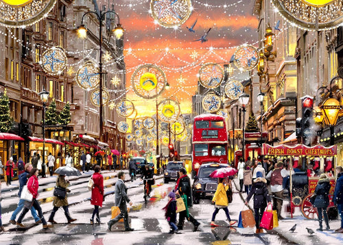 Holiday Hustle by Richard Macneil – 1000 Piece Jigsaw Puzzle (Gibsons)