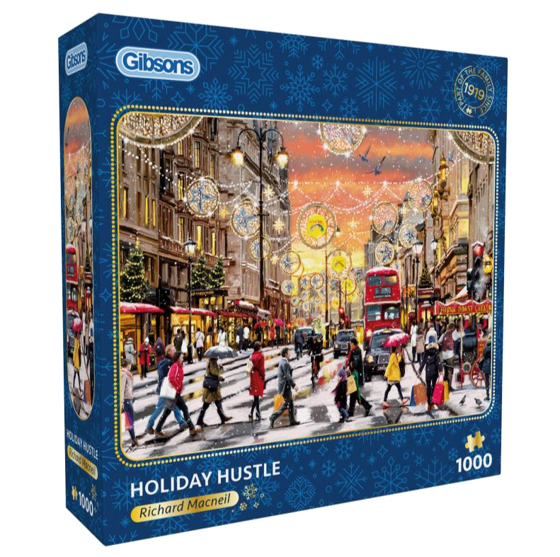 Holiday Hustle by Richard Macneil – 1000 Piece Jigsaw Puzzle (Gibsons)