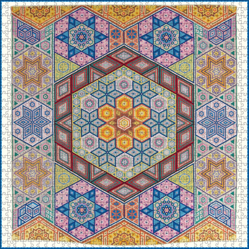 Mosaic Quilt – 1000 Piece Jigsaw Puzzle (Pomegranate)