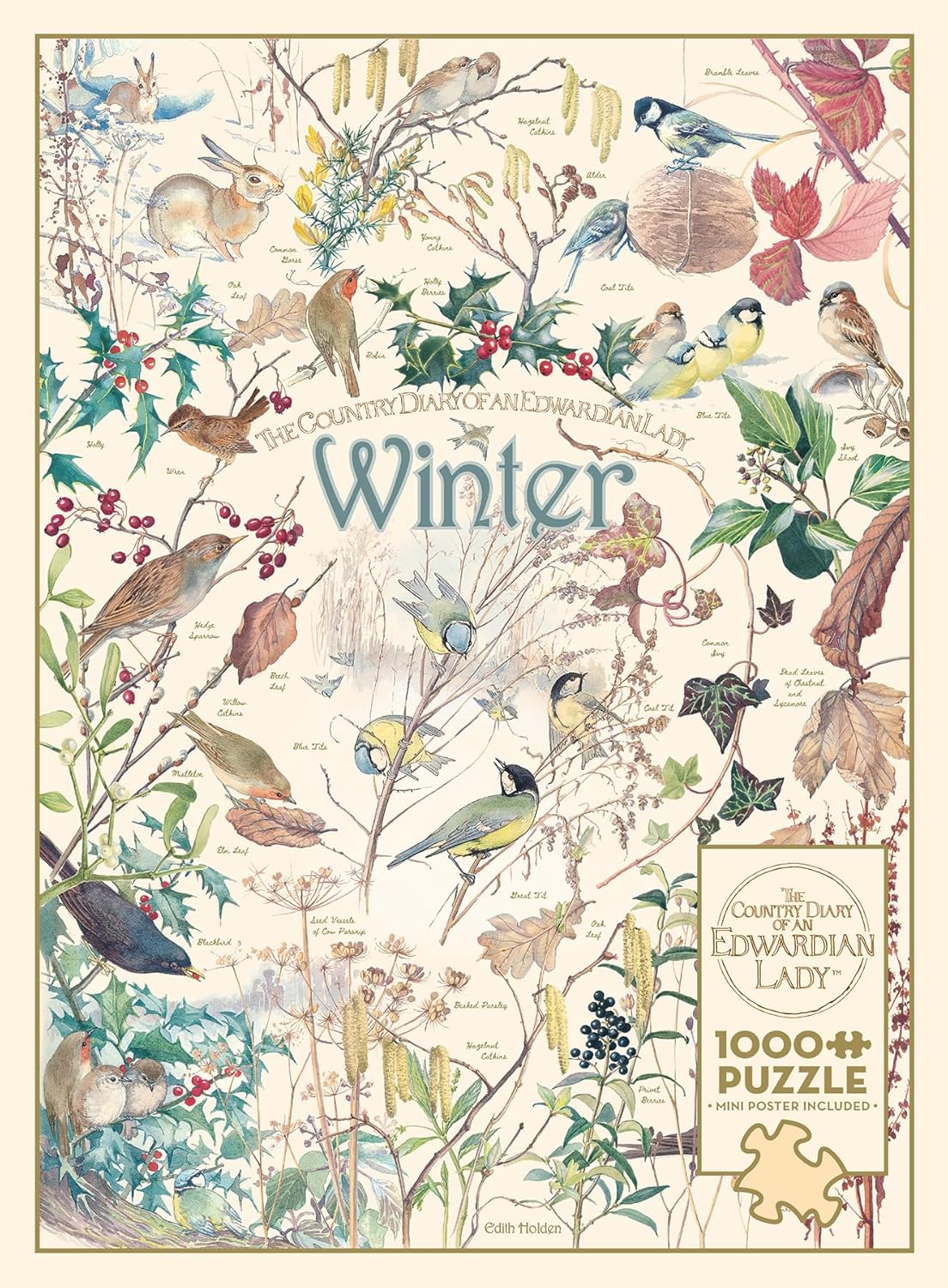Country Diary of an Edwardian Lady: Winter - 1000 Piece Jigsaw Puzzle (Cobble Hill)
