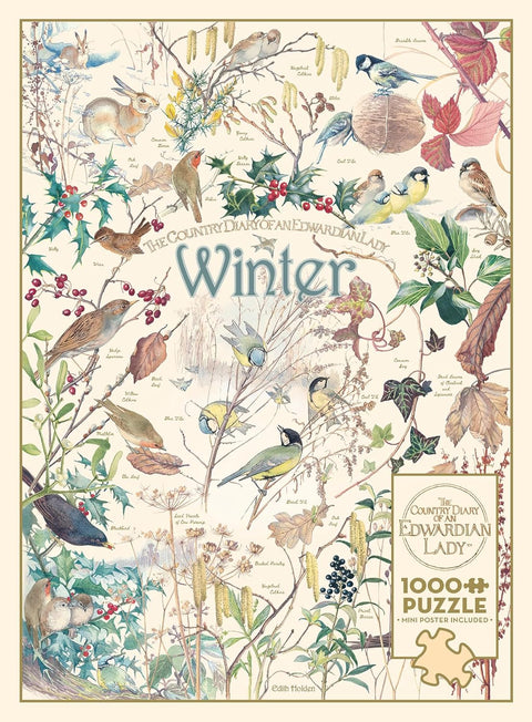 Country Diary of an Edwardian Lady: Winter - 1000 Piece Jigsaw Puzzle (Cobble Hill)