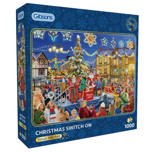 Christmas Switch On by Trevor Mitchell – 1000 Piece Jigsaw Puzzle (Gibsons) - Completed Puzzle