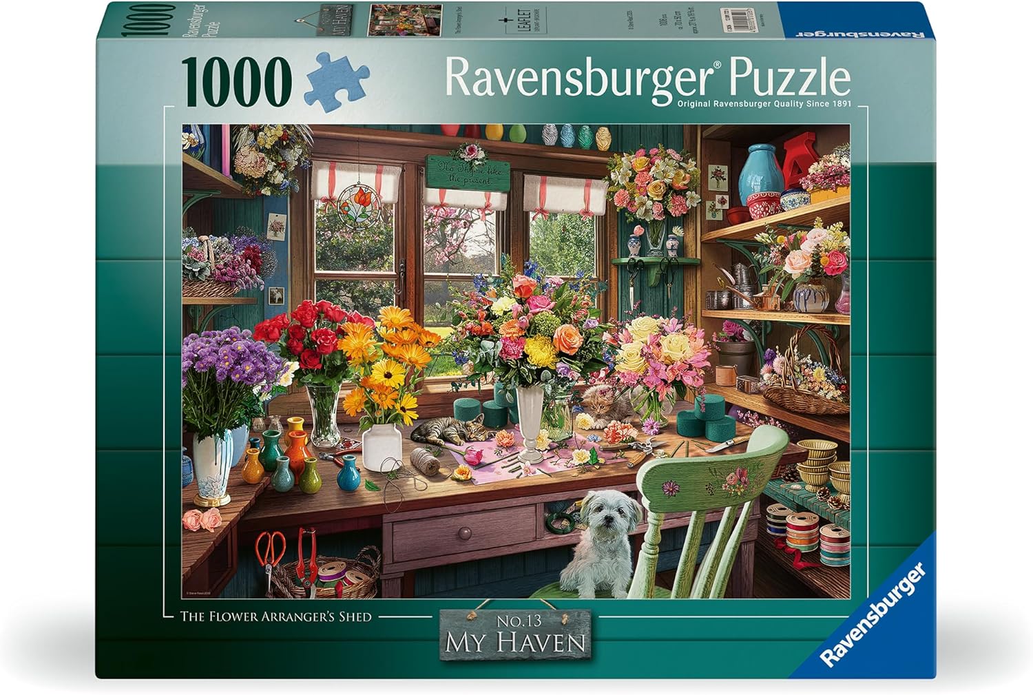 ** Pre-Order ** My Haven No.13 - The Flower Arranger's Shed by Steve Read - 1000 Piece Jigsaw Puzzle (Ravensburger)