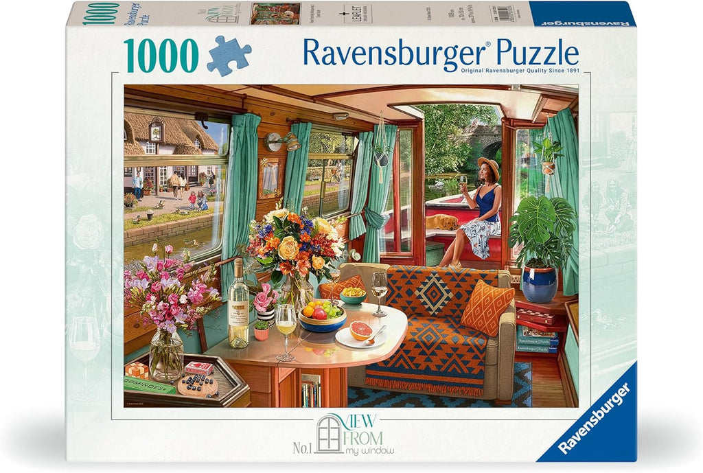 ** Pre-Order ** View from my Window No.1 – Canal Boat by Steve Read - 1000 Piece Jigsaw Puzzle (Ravensburger)