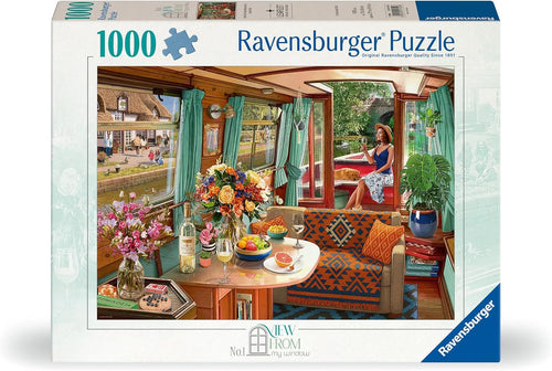 View from my Window No.1 – Canal Boat by Steve Read - 1000 Piece Jigsaw Puzzle (Ravensburger) - Image 2