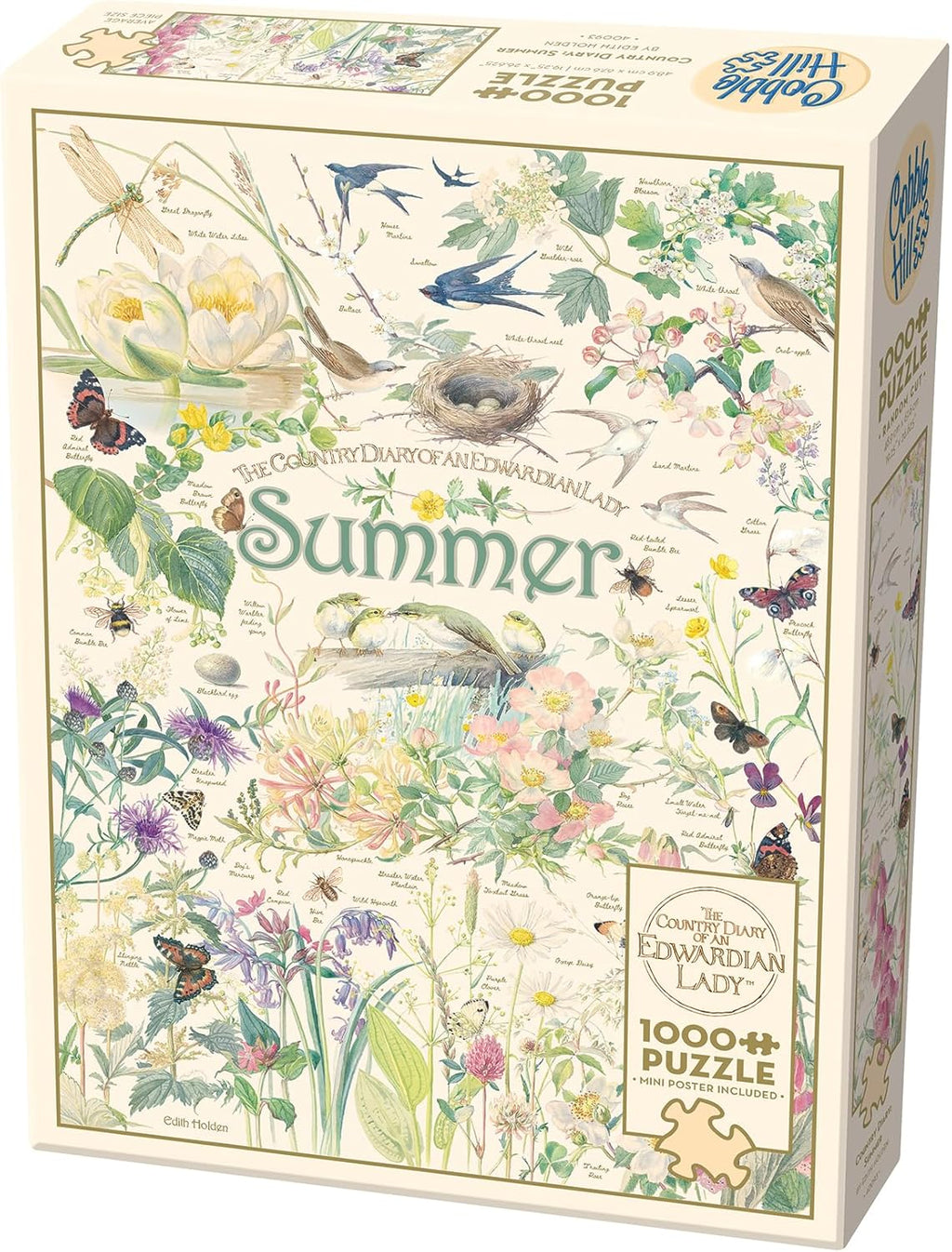 Country Diary of an Edwardian Lady: Summer by Edith Holden - 1000 Piece Jigsaw Puzzle (Cobble Hill)