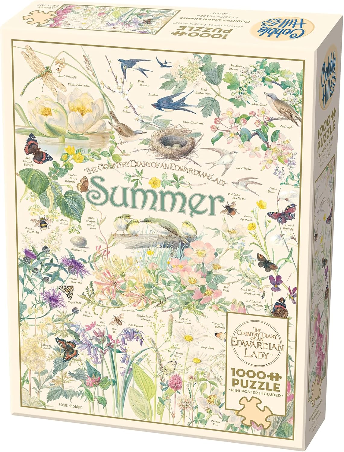 Country Diary of an Edwardian Lady: Summer by Edith Holden - 1000 Piece Jigsaw Puzzle (Cobble Hill)