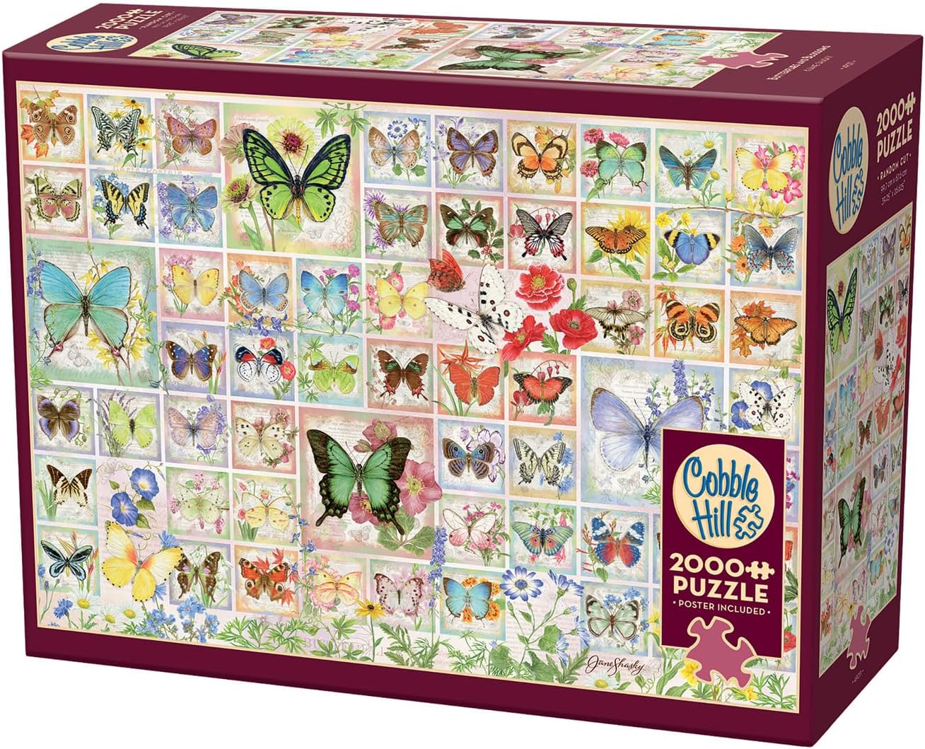 Butterflies and Blossoms - 2000 Piece Jigsaw Puzzle (Cobble Hill)