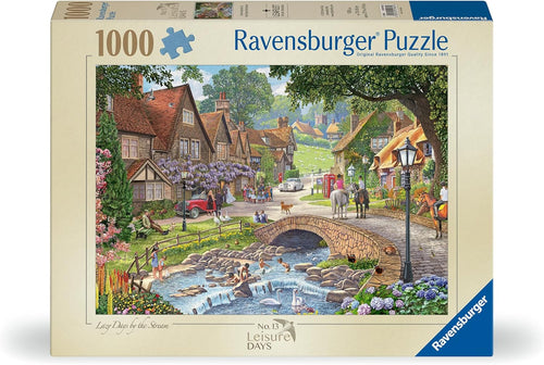 Leisure Days No.13: Lazy Days by the Stream by Steve Crisp - 1000 Piece Jigsaw Puzzle (Ravensburger) - Image 2