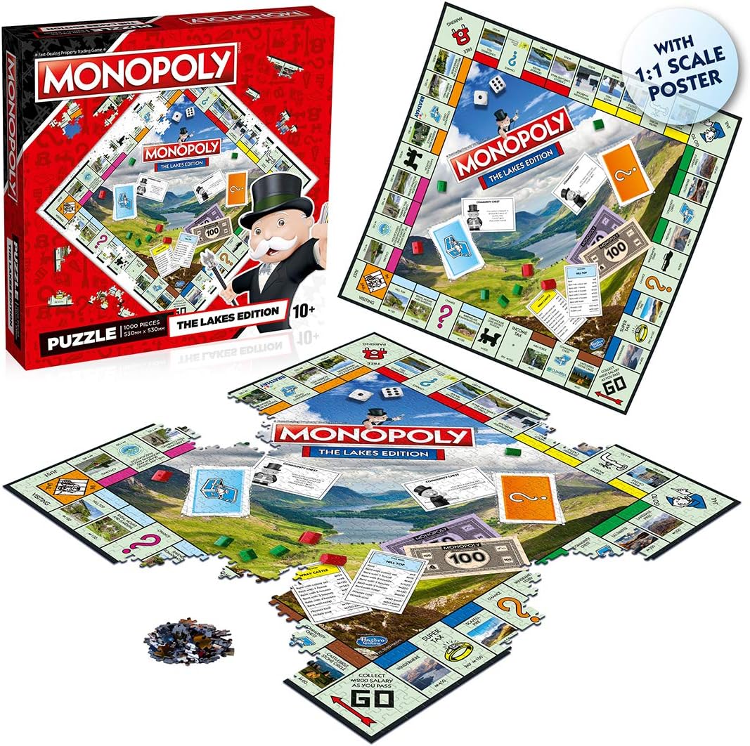 The Lakes Monopoly – 1000 Piece Jigsaw Puzzle (Monopoly)