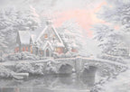 Lamplight Manor/Winter in Lamplight Manor by Thomas Kinkade – 2 x 1000 Piece Jigsaw Puzzle (Schmidt)
