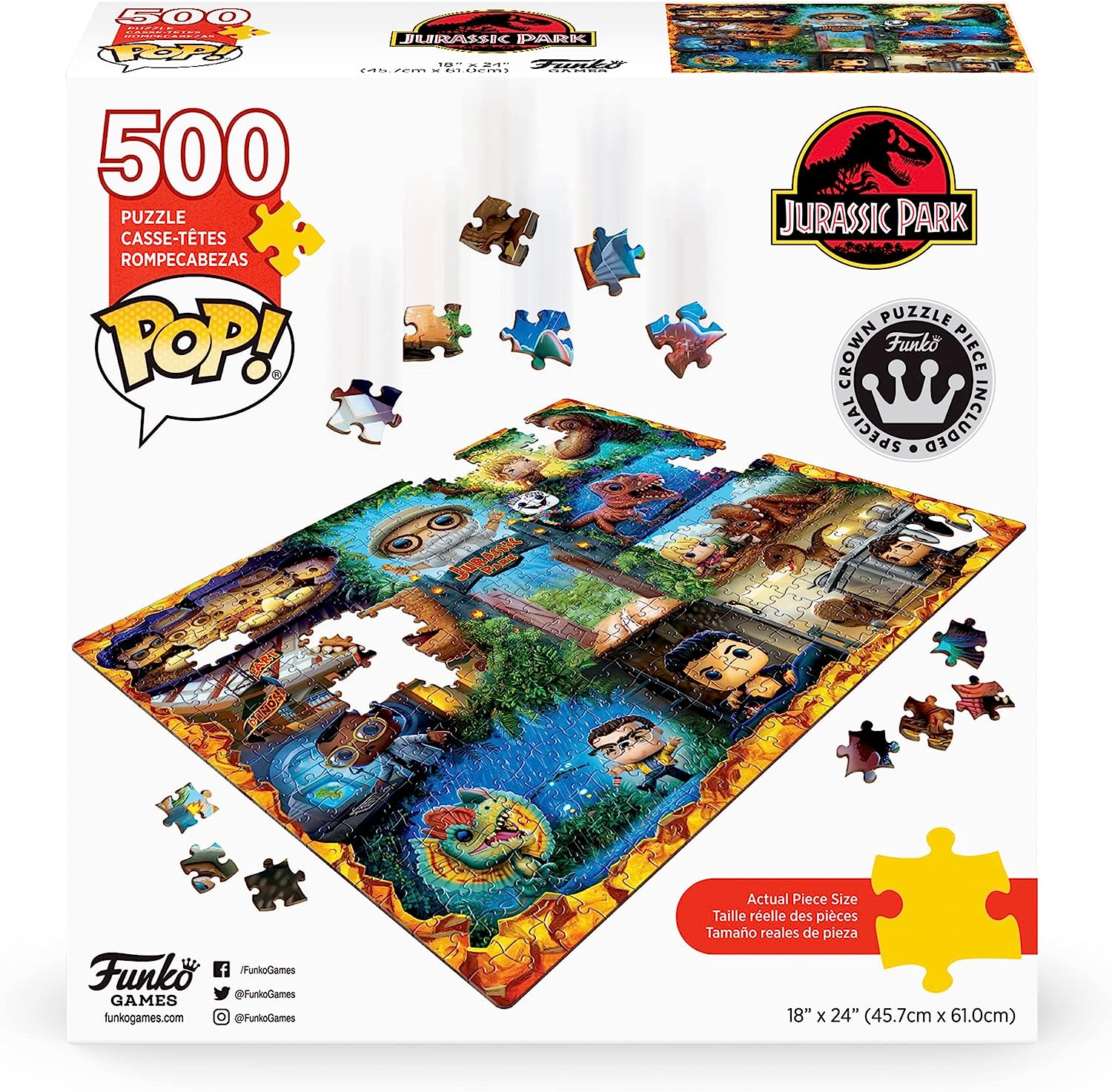 Jurassic Park – 500 Piece Jigsaw Puzzle (Pop! Puzzles)