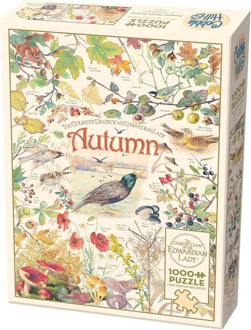 Country Diary of an Edwardian Lady: Autumn - 1000 Piece Jigsaw Puzzle (Cobble Hill) - Completed Puzzle