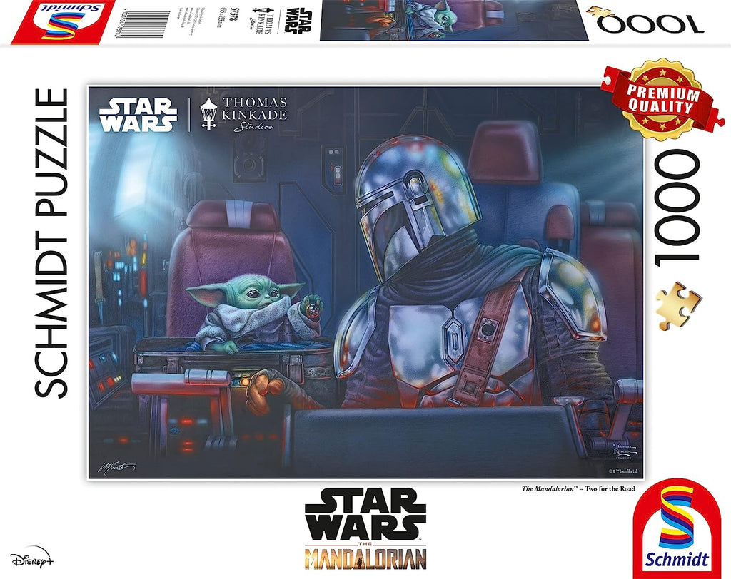 Disney Star Wars The Mandalorian - Two for the Road by Thomas Kinkade – 1000 Piece Jigsaw Puzzle (Schmidt)