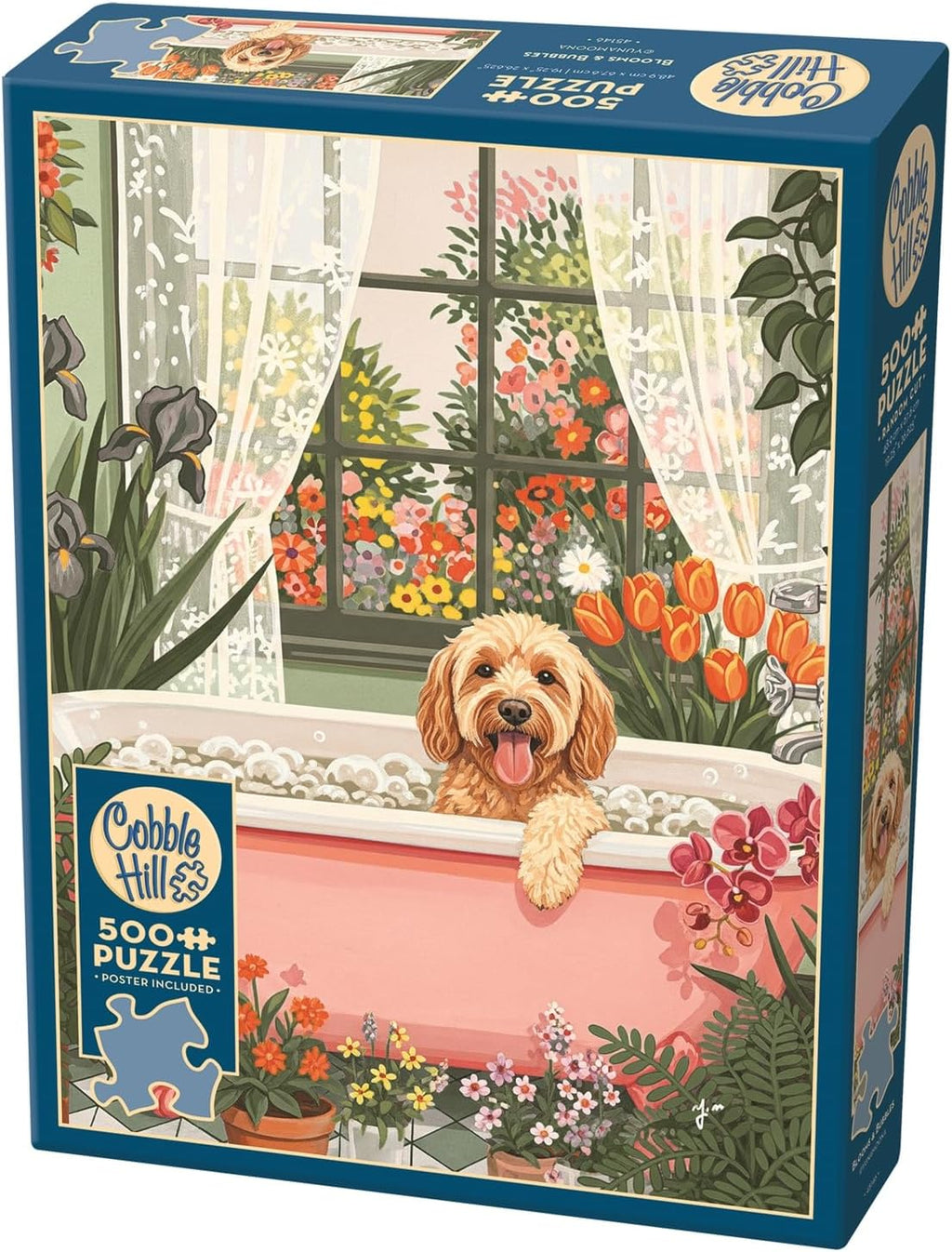 Blooms and Bubbles by YunaMoona - 500 Piece Jigsaw Puzzle + Poster (Cobble Hill)