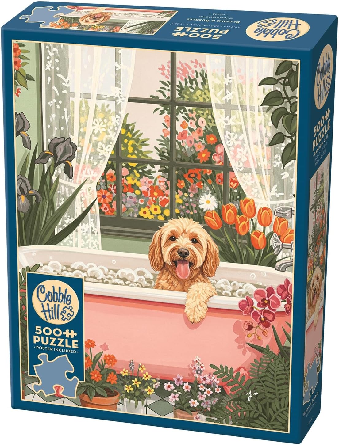 Blooms and Bubbles by YunaMoona - 500 Piece Jigsaw Puzzle + Poster (Cobble Hill)