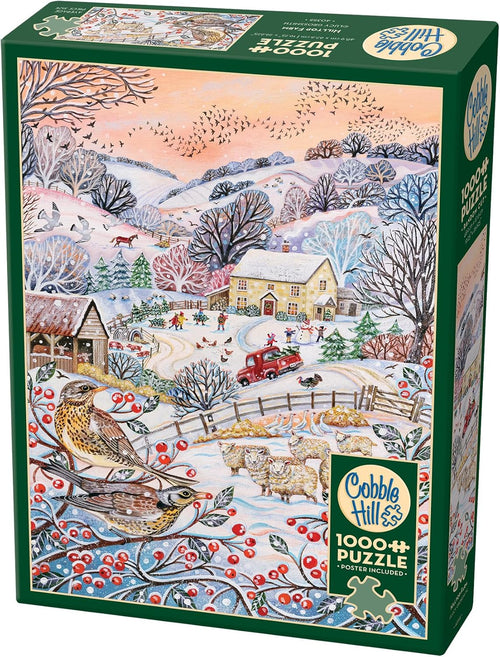 Hilltop Farm - 1000 Piece Jigsaw Puzzle (Cobble Hill) - Completed Puzzle