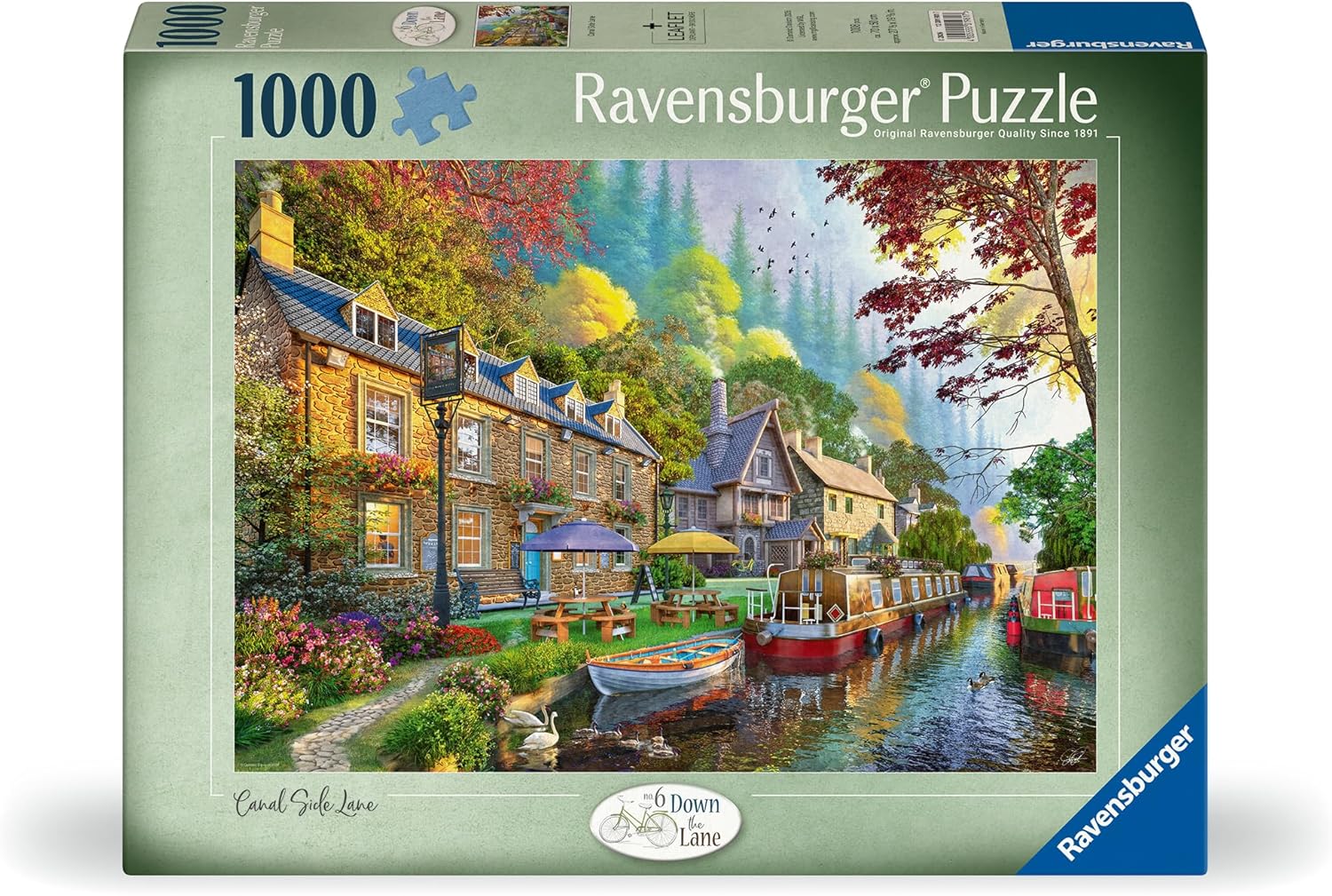** Pre-Order ** Down the Lane No.6 - Canal side Lane by Dominic Davison - 1000 Piece Jigsaw Puzzle (Ravensburger)