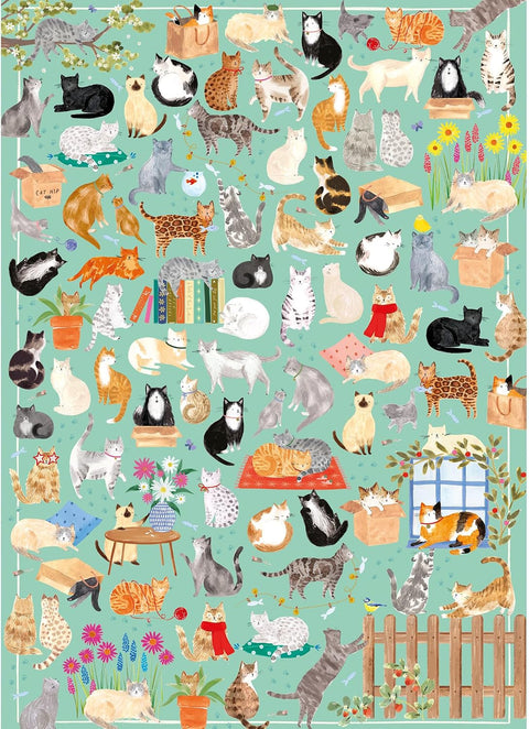 ** Pre-Order ** It's A Cat's Life by The Art File - 1000 Piece Jigsaw Puzzle (Gibsons)