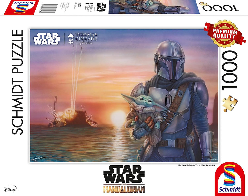 Disney Star Wars The Mandalorian - A New Direction by Thomas Kinkade – 1000 Piece Jigsaw Puzzle (Schmidt) - Completed Puzzle