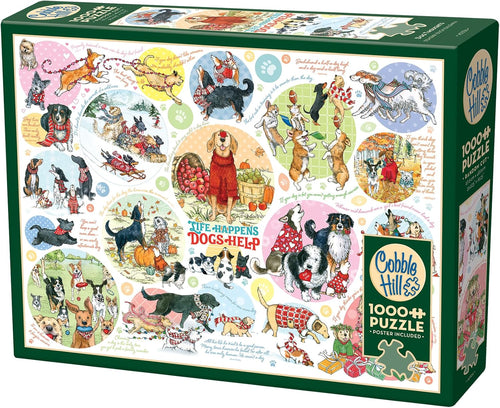 Dog Thoughts - 1000 Piece Jigsaw Puzzle (Cobble Hill) - Completed Puzzle