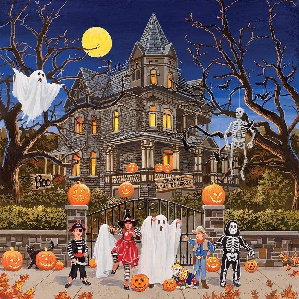** Damaged Box** Beware Haunted House by Sunsout - 1000 Piece Jigsaw Puzzle