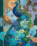 Floral Peacock by David Galchutt – 1000 Piece Jigsaw Puzzle (Pomegranate)