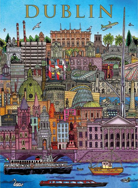 Artwork: Dublin Cityscape – 500 Piece Jigsaw Puzzle (Gibsons)