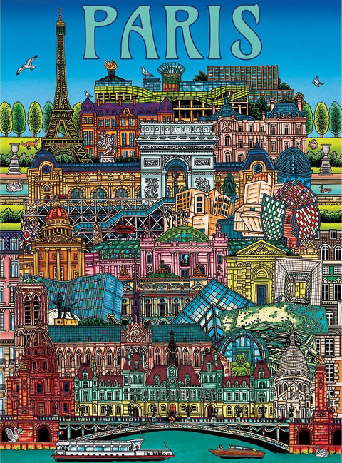 Artwork: Paris Cityscape – 500 Piece Jigsaw Puzzle (Gibsons)